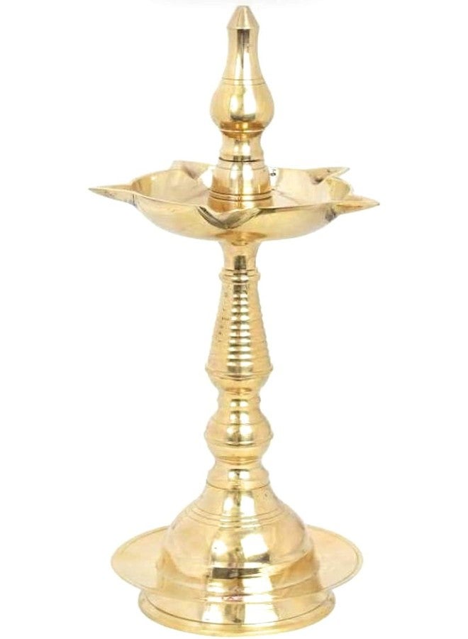 Brass Gallery معرض النحاس النحاسي ديوالي بوجا زيت ديا كاشي سامايي للجوفت والبوجا (الارتفاع 12 بوصة، فانسي سامايي) - Image 2